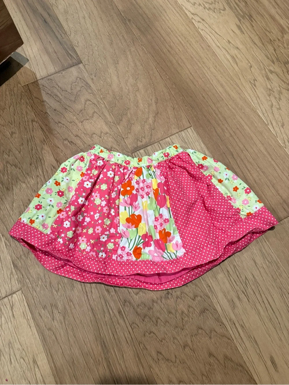 Gymboree Pink Floral Patchwork Skirt